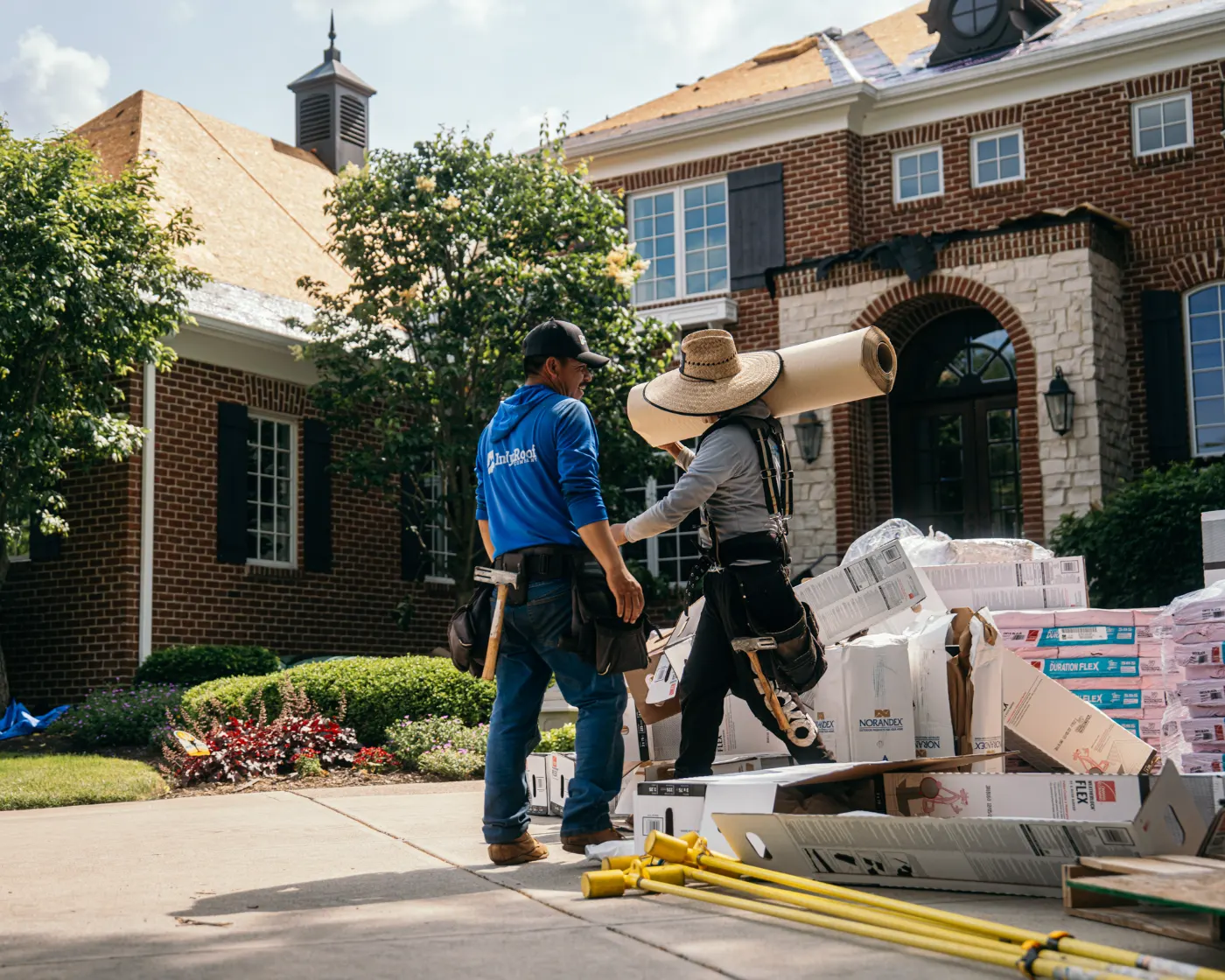 Storm damage documented on a Echo Lake home